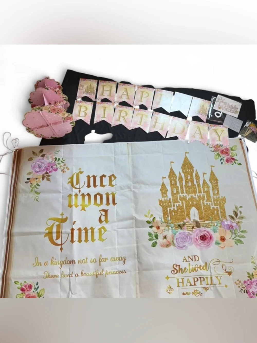 Princess once upon a time Birthday Party Supplies Set